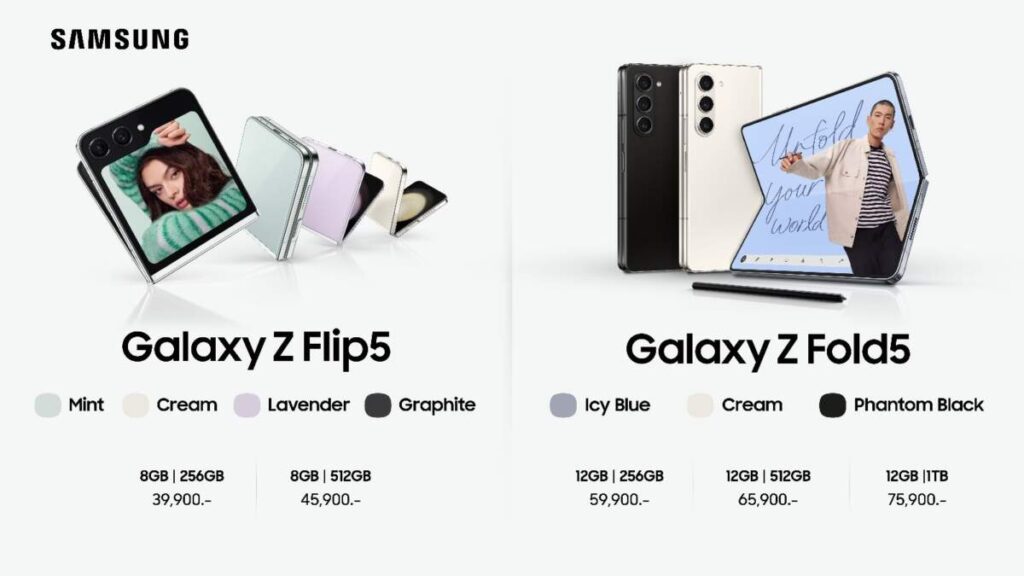 Galaxy Z Flip5 และ Z Fold5 ยอดจองพุ่ง 2 เท่า วางจำหน่ายอย่างเป็นทางการแล้ว พร้อมกับโปรโมชั่นสุดพิเศษ ตั้งแต่วันนี้ – 3 กันยายนนี้ เท่านั้น