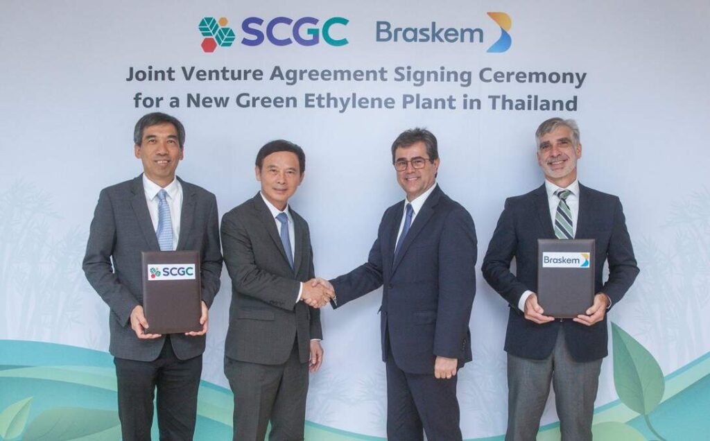 SCGC จับมือ Braskem ตั้งบริษัทร่วมทุน เล็งผลิตเอทิลีนชีวภาพในประเทศไทย ป้อนเอเชียและตลาดโลก