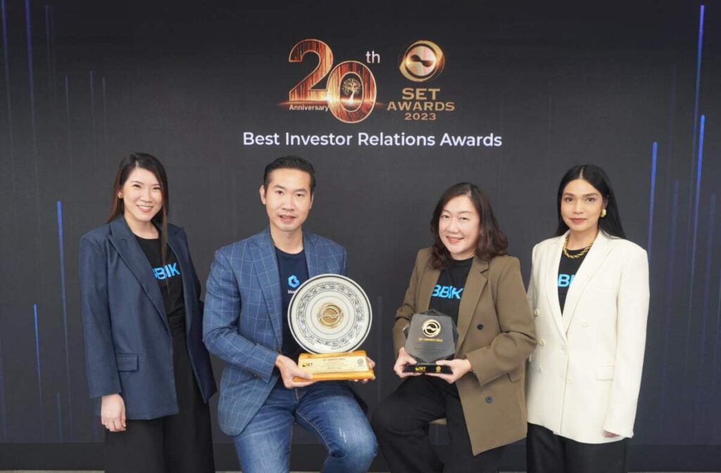 BBIK คว้ารางวัล Best Investor Relations Awards จากเวที SET Awards 2023