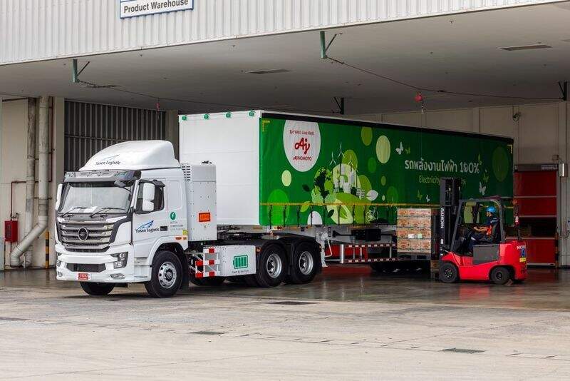 “อายิโนะโมะโต๊ะ” ชู Green Logistics ดีเดย์ใช้รถ EV ขนส่งสินค้า ตั้งเป้าลดคาร์บอน 1,600 ตันต่อปี