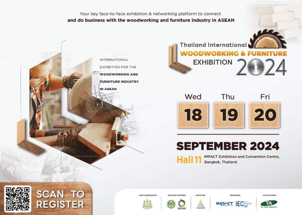 อิมแพ็ค เอ็กซิบิชั่น เตรียมจัด “Thailand International Woodworking & Furniture Exhibition 2024” เชื่อมเครือข่ายนักธุรกิจทั่วอาเซียน