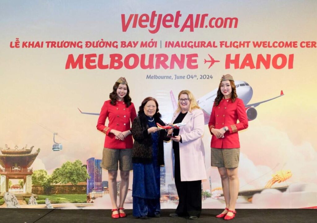 Vietjet รุกตลาดออสเตรเลีย เริ่มให้บริการเที่ยวบินปฐมฤกษ์ ฮานอย – เมลเบิร์น