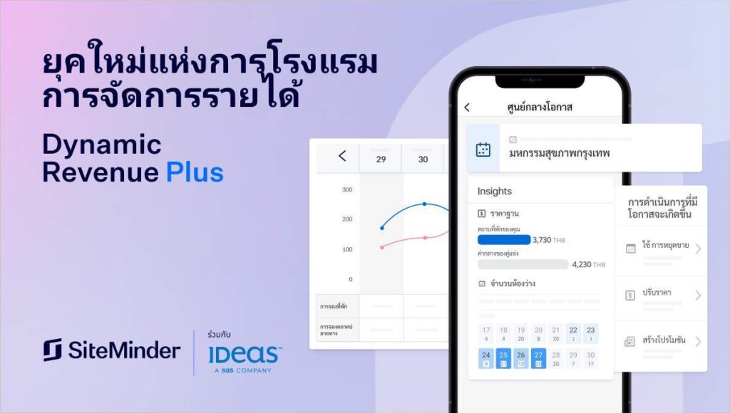 SiteMinder เปิดตัว Dynamic Revenue Plus โซลูชันจัดการรายได้บนมือถือ ช่วยให้โรงแรมทุกขนาดปรับราคาห้องพักได้ตามต้องการ