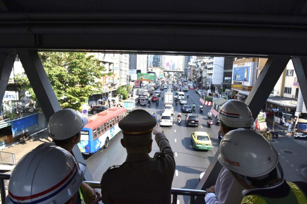 รฟม. ปิดสะพานข้ามแยกราชเทวี 17 ม.ค. นี้ สร้างรถไฟฟ้าสายสีส้ม แนะ 3 เส้นทางเลี่ยงรถติด